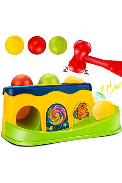 Uni Hammer and Ball Toys from UNI for Infants and Toddlers Ages 6-18 Months ABS Multicolor