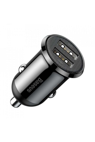 Baseus Car Charger 2x USB, 4.8A - (CCALLP-01) - Black