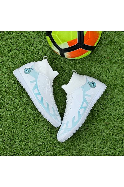 MBrands Football Boots, 8.2 With Ankle, For Synthetic Turf, White Color 36