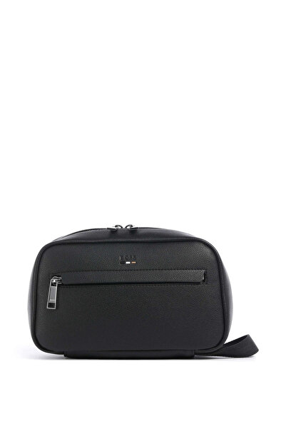BOSS Erkek Fermuarlı Ekstra Bölmeli Tek Kulplu Kompakt Siyah El Çantası 50548...