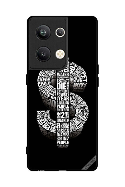 Covernex غطاء حماية لهاتف Oppo Reno 9 Pro Plus بطبعة دولار الخط