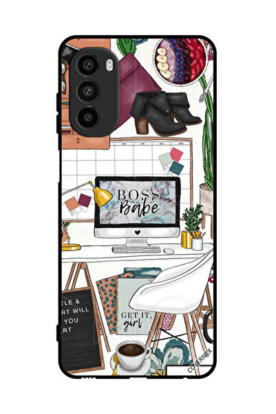 Covernex غطاء حماية لهاتف موتورولا موتو جي 52 - مشبك فني من Boss Babe