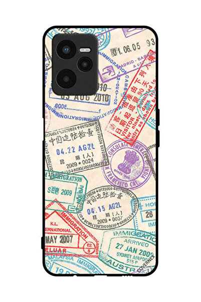 Covernex Protective Case Cover For Realme C35 Travel Stamps Pattern