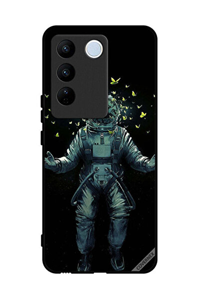 Covernex غطاء حماية لهاتف Vivo V27 Pro - رائد فضاء وفراشات