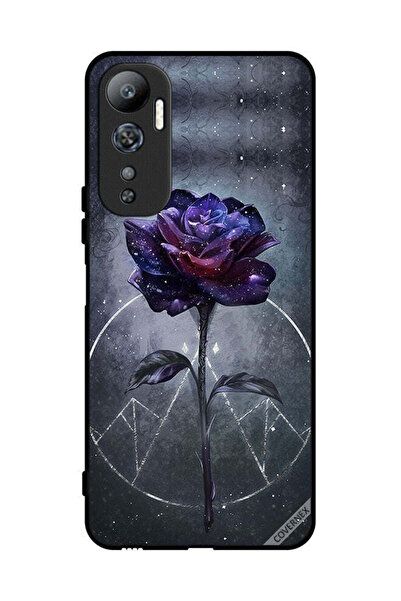 Covernex غطاء حماية لهاتف Infinix Hot 20 بخلفية زهور داكنة