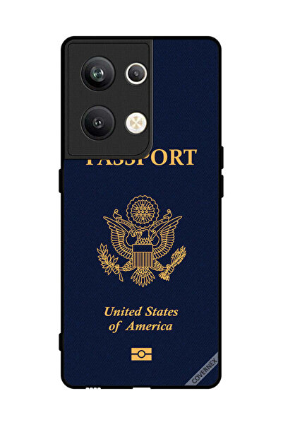 Covernex غطاء حماية لهاتف Oppo Reno 9 Pro Plus بنمط جواز السفر الأمريكي