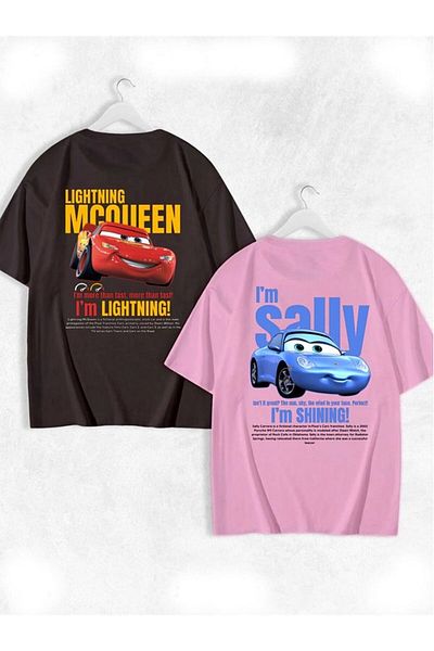 FRESSO Unisex μπλουζάκια για ζευγάρια Sally And Lightning Mqueen