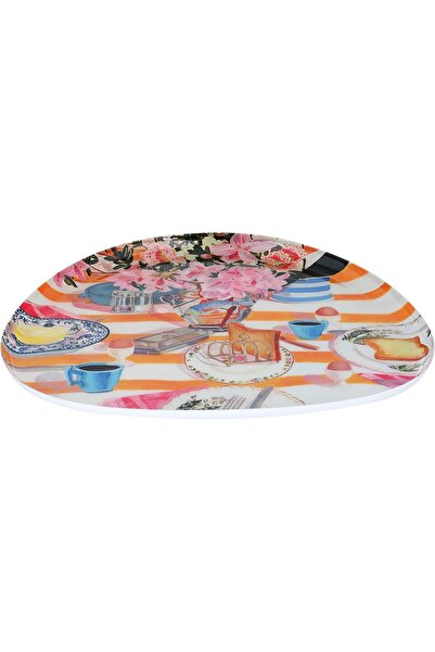 Alsaif Gallery Saif Gallery Stainless Steel Serving Platter, 1 x 22.5 x 31.5 ...