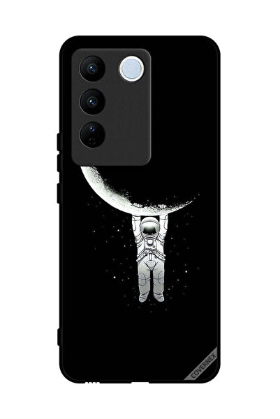 Covernex غطاء حماية لهاتف Vivo V27، صورة رائد فضاء معلق على القمر