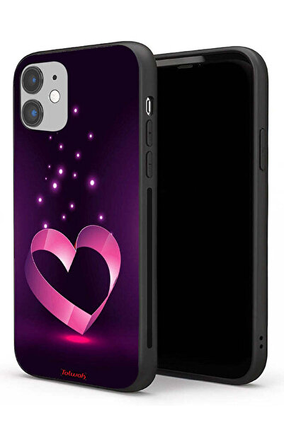 Tolwak Apple iPhone 11 Protective Case Heart Art