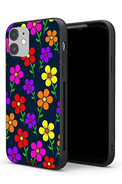 Tolwak Apple iPhone 11 Protective Case Colorful Flowers