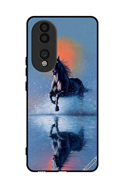 Covernex غطاء حماية لهاتف Honor 70 - رسم حصان يركض في الماء