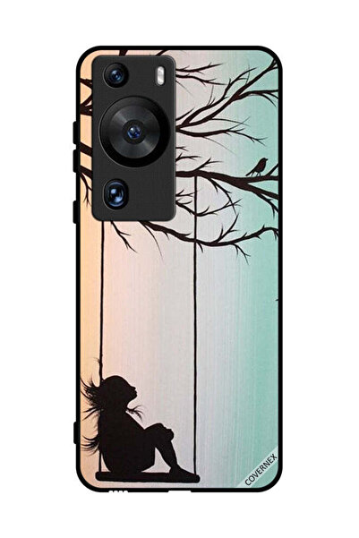 Covernex غطاء حماية لهاتف هواوي بي 60 برو - رسمة فتاة صغيرة حزينة