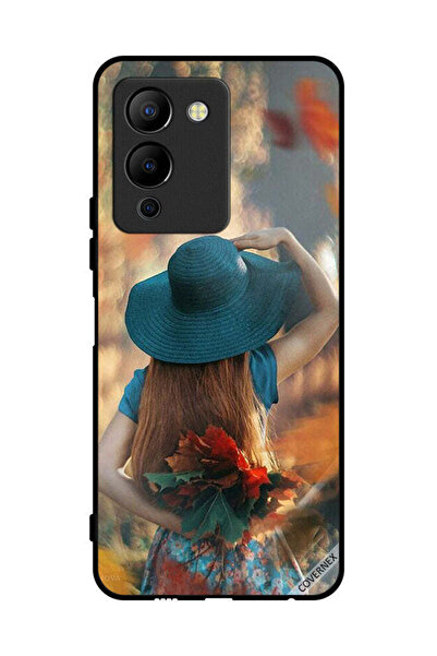 Covernex غطاء حماية لهاتف Infinix Note 12 Pro 5G، فتاة قبعة تخفي أوراق الحب