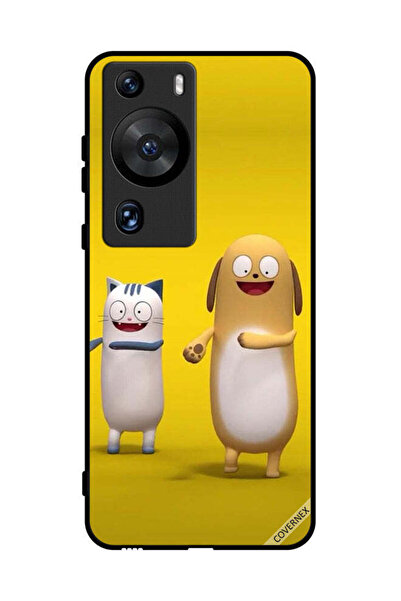 Covernex غطاء حماية لهاتف هواوي بي 60 برو قصة قطة وكلب