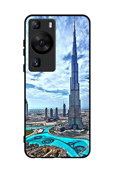 Covernex غطاء حماية لهاتف هواوي بي 60 برج خليفة، غيوم تلامس السحاب
