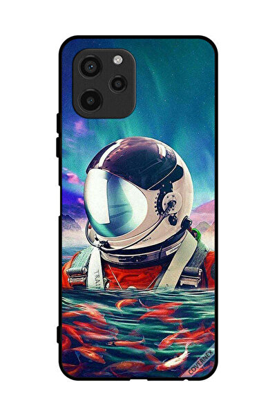 Covernex غطاء حماية لهاتف هواوي إنجوي 50z بتصميم رائد فضاء في بحر الأسماك