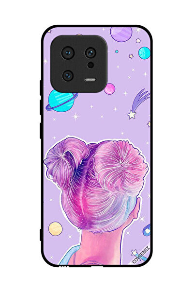 Covernex غطاء حماية لهاتف شاومي 13 بتصميم فتاة ونجوم الفضاء