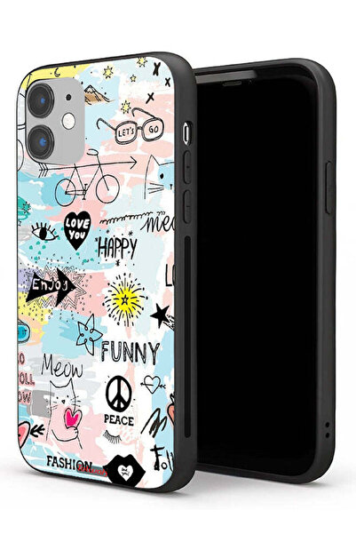 Tolwak Apple iPhone 11 Protective Case Love You Tags