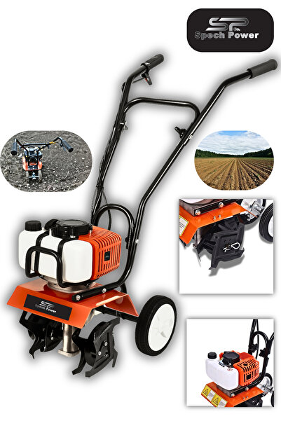 Spech Power Germany Motor Bakır Sargılı Benzinli Mini Çapalama Makinesi 25 cm Ağız Genişliği
