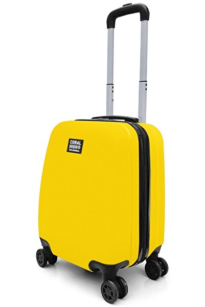 Coral High 40 cm Sarı Renkli Mini Kabin Boy Seyahat Valizi - Kadın - 16513