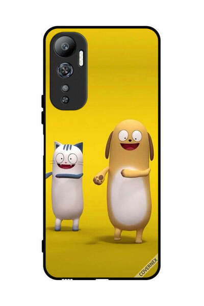 Covernex غطاء حماية لهاتف Infinix Hot 20 Cat Dog Story