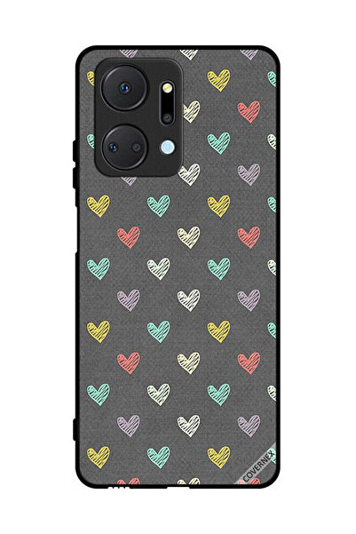 Covernex غطاء حماية لهاتف Honor X7a بنقشة قلوب صغيرة