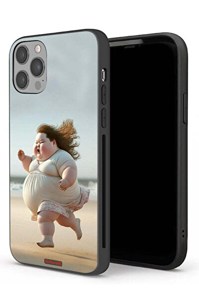 Tolwak جراب حماية لجهاز Apple iPhone 12 Pro - فتاة سمينة تركض