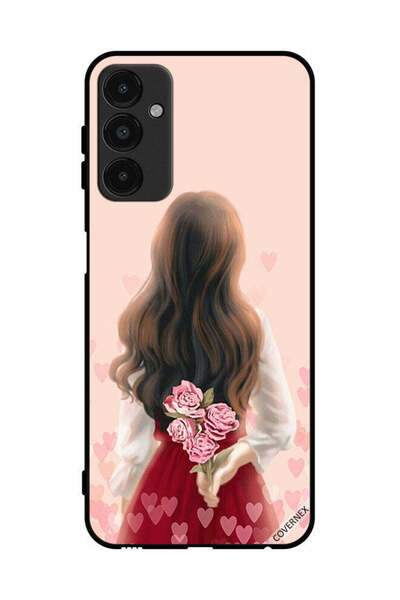Covernex غطاء حماية لهاتف سامسونج جالاكسي A14 5G فتاة تخفي الزهور