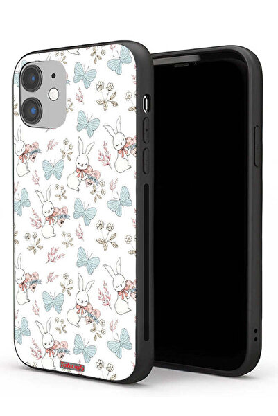 Tolwak غطاء حماية لجهاز Apple iPhone 11 بطبعة أرنب وفراشات