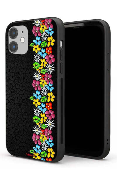 Tolwak Apple iPhone 11 Protective Case Flowers Line
