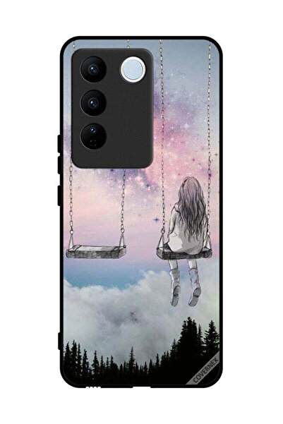 Covernex غطاء حماية لهاتف فيفو V27 برو - رسم فتاة وحيدة
