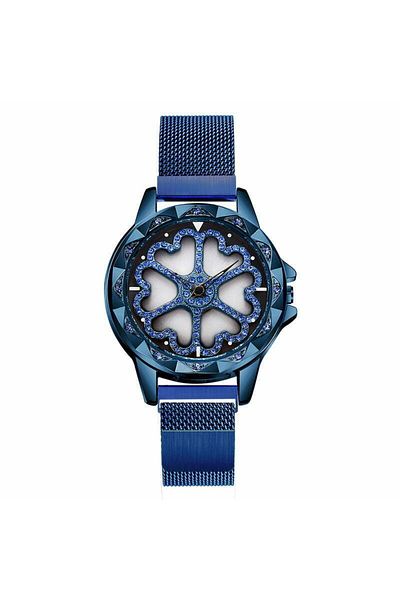 MBrands Ceas de damă Sanda, cadran în formă de inimă, brățară milaneză rotativă la 360 de grade, închidere magnetică.