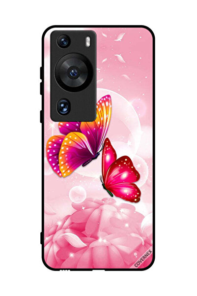 Covernex غطاء حماية لهاتف هواوي بي 60 برو بنقشة فراشات لطيفة