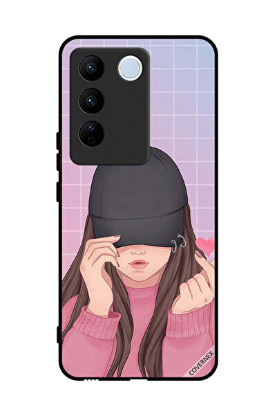 Covernex غطاء حماية لهاتف Vivo S16 Pro - فتاة ذات قبعة سناب لوف