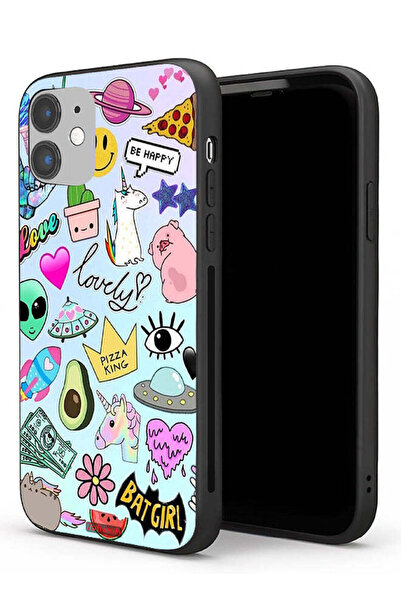 Tolwak جراب حماية لجهاز Apple iPhone 11 بملصقات جميلة