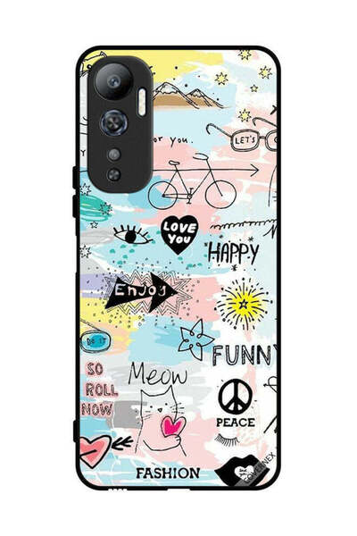 Covernex غطاء حماية لهاتف Infinix Hot 20 Doodle Meow Enjoy