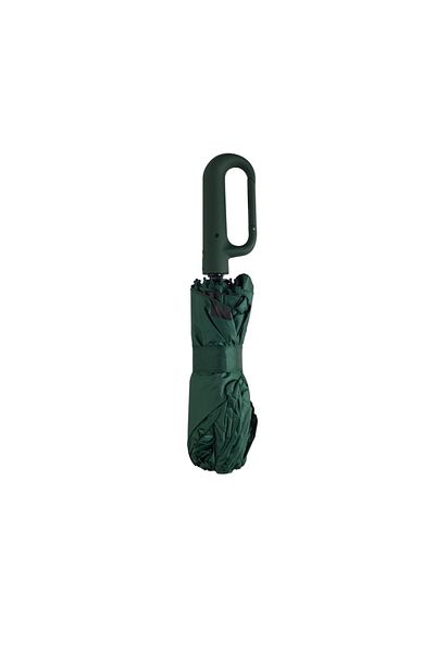 typecase Typec automatic folding umbrella, 115 cm, handle with large buckle, wind and water resistant, green