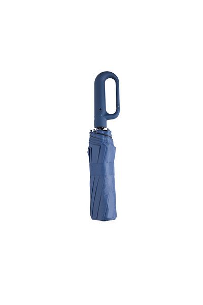 typecase Typec automatic folding umbrella,115 cm, handle with large buckle, wind and water resistant, blue