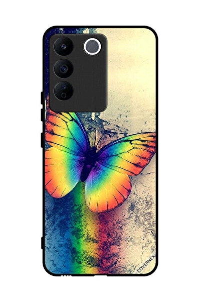Covernex Protective Case Cover For Vivo S16e Vintage Rainbow Butterfly