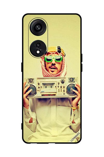 Covernex غطاء حماية لهاتف Oppo Reno8 T 5G يحمل جهاز موسيقى عتيق