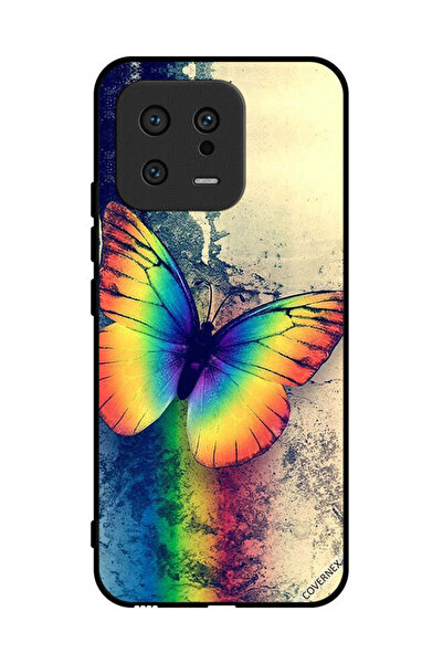 Covernex غطاء حماية لهاتف شاومي 13 بتصميم فراشة قوس قزح عتيقة