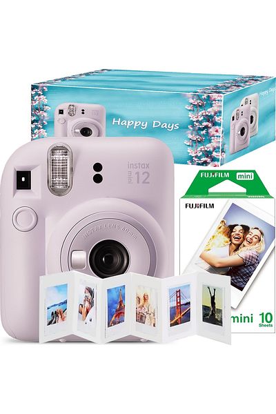 Fujifilm Fujifilm Instax mini 12 instant camera, with 10 films, accordion frame and Happy Days box