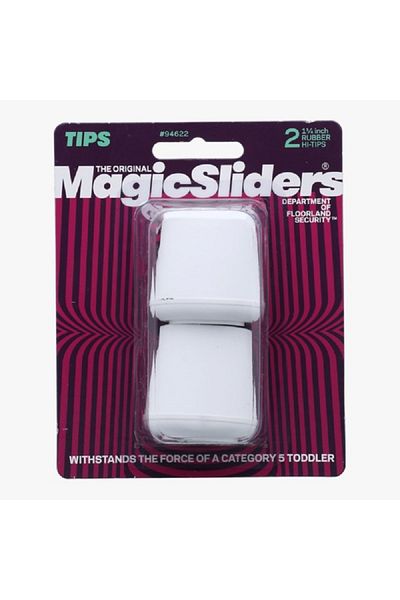 Magic Sliders 2-Piece Round Furniture Rubber Leg Tips White