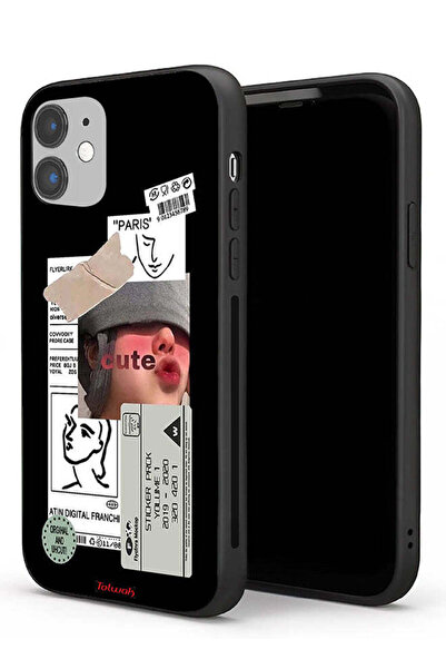 Tolwak جراب حماية لجهاز Apple iPhone 11 بملصق لطيف