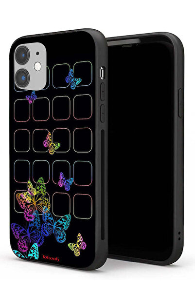 Tolwak Apple iPhone 11 Protective Case Colorful Butterflies