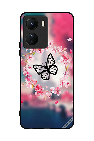 Covernex غطاء حماية لهاتف Vivo Y16 - فراشة على شكل حلقة زهور