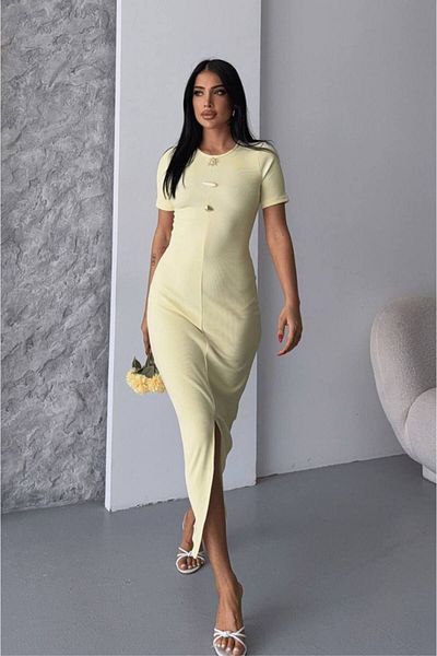 FioriModa Elibse cu jumătate de mânecă și fante laterale cu accesorii de soare drapate