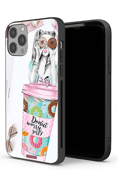 Tolwak غطاء حماية لجهاز Apple iPhone 12 Pro - فتاة دونات ووري