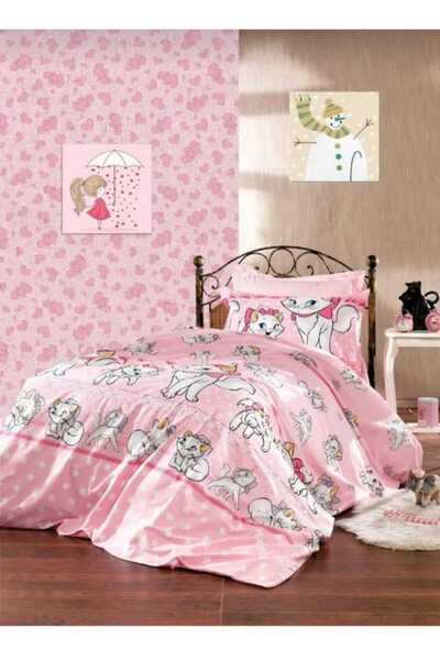 Gasel Home طقم غطاء لحاف مطاطي بملاءة واحدة للفتيات